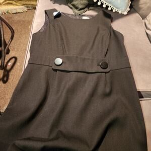 Ann Taylor 8 Petite black dress 99% Wool